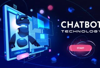 Conversational chatbot service vector website